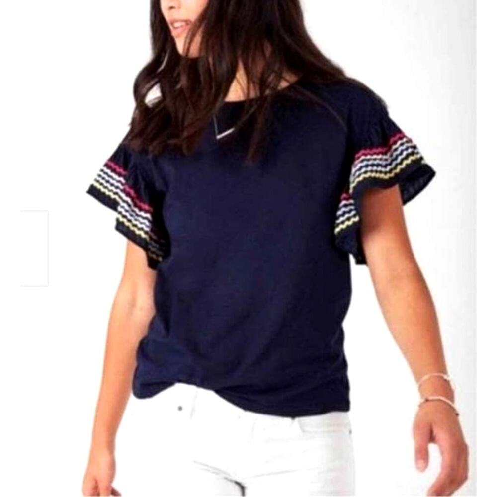 Stella & Dot Ruffle Sleeve Tshirt
